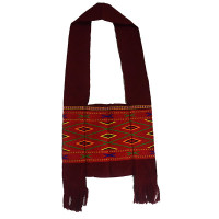 Konyak motif red mahogany Sling bag - Ethnic Inspiration